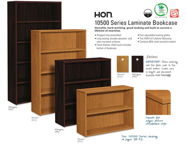 Cds Office Furniture, Hon Laminate Bookcase Hutchinson